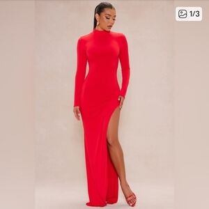 Fashion Nova Vibrant Red Maxi Dress